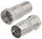Superbat F-type to TV Aerial Connector F Male to TV Pal Male/Female Aerial Socket Coax Adapter for Modem, Antenna Cable, Satellite Receiver, Audio Video Equipment