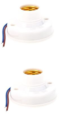 SHINEOFI 2 Sätze Lampenhalter Für Sound- Und Lichtsteuerung Licht Steckdose Leichte Untere Buchse Basislichtsteckdose Lampenfassung Steckdose Für Licht Weiß Stk 2 Stücke * 2