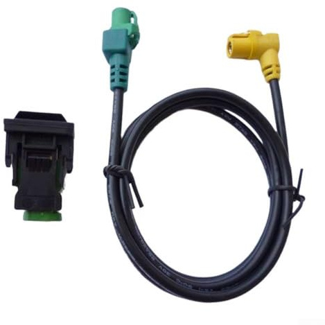 Mittelkonsole USB Fahrzeugsteckdose Adapter mit Kabel für Golf MK6 MK5 kompatibles USB-Ladegerät und Audioanschluss Ersatz