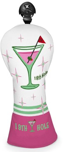 Golf Club Head Covers for Men Women, PU Leather Golf Headcover for Driver Fairway Wood and Hybrid, Funny Golf Accessories