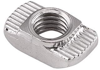 50pcs M4, M5, M6, M8 Tuercas de Cabeza de Martillo Tuercas de T-ranura Tuercas de Carredera en T Tuercas de Acero de Carbono Tuercas Recubiertas de Zinc de Estándar Europeo(EU40-M4*19.5 * 8)