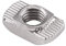 50pcs M4, M5, M6, M8 Tuercas de Cabeza de Martillo Tuercas de T-ranura Tuercas de Carredera en T Tuercas de Acero de Carbono Tuercas Recubiertas de Zinc de Estándar Europeo(EU40-M4*19.5 * 8)