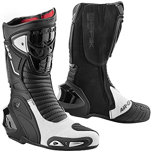 Berik Cartagena Air Stivali Moto, nero/bianco, 48