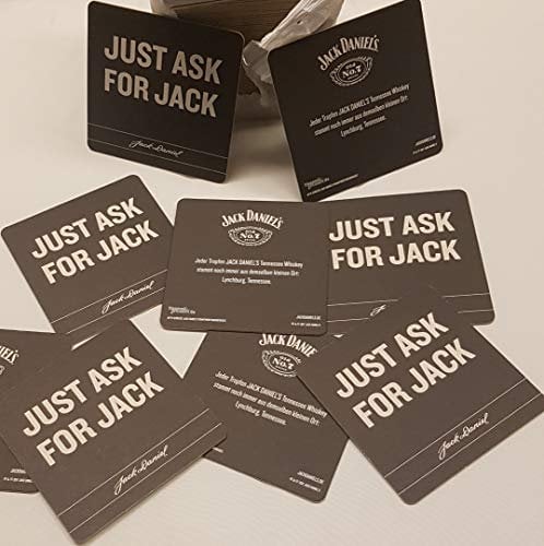 Jack Daniels „Just Ask for Jack“ Bierdeckel Untersetzer Bierfilz - 100er Set