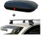 Dachbox VDPBA320 320 Liter carbonlook abschließbar + Dachträger K1 MEDIUM kompatibel mit Hyundai i20 I (5Türer) 12-14