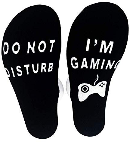 Socken mit der Aufschrift Do Not Disturb I'm Gaming, aus Baumwolle, für Gamer 43-46 One Pair