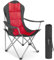 HOMECALL 30191 Klappbarer Campingstuhl mit Becherhalter -109.0 cm*60.0 cm*86.0 cm, Schwarz/Rot