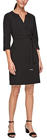 s.Oliver Damen 150.11.899.20.200.2105275 Kleid, 9999 schwarz, 34