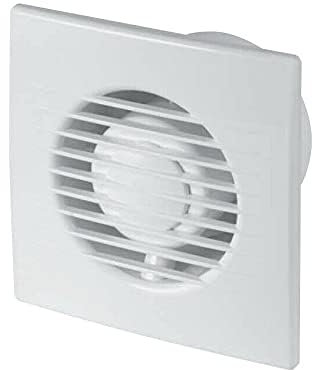 Bathroom Extractor Fan 100mm / White Duct Ventilator/Wall Ceiling Air Vent (Timer) Timer