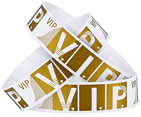 300 Stk VIP Einlassbänder, Einlassbänder mit VIP, Wasserdichte Eintrittsarmbänder für Veranstaltungen, Papier Eintrittsarmbänder VIP für Partys Vergnügungsparks Konzerte Geburtstag Hochzeit