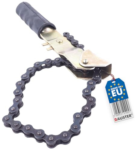 Bauster® Ölfilterschlüssel Ölfilterkette Kettenschlüssel Ölfilter-kettenschlüssel ∅3-17cm Kettenfilter Ölfilterschlüssel für Auto Einstellbares Entsorgungswerkzeug, Hohe Quality schlüssel