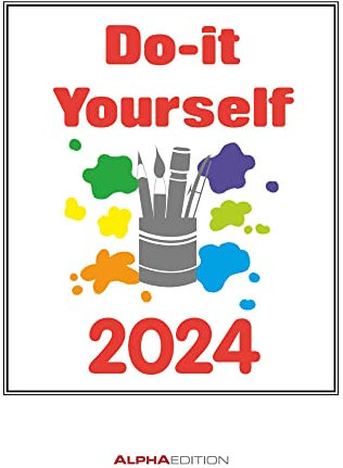 Do-it Yourself weiß 2024 - Wandkalender - Bastelkalender - DIY-Kalender - 24x31
