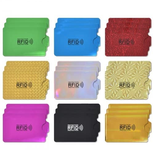 Zimoer 27 RFID Schutzhüllen, NFC Blocker, NFC Schutzhülle, Kreditkarten Schutzhülle, Bankkarten Schutzhülle RFID Blockiert,Bankkarten Schutzhülle, Kartenschutzhülle Gegen Datenklau, (Farbe)