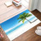 Badematte 50x80cm, Rutschfeste Badteppich, Landschaft, Karibik Malediven Strand Insel Meer Ozean Palmen Kunstwerk drucken,Mikrofaser Badvorleger mit, Wasserabsorbierende Weiche teppiche für Badezimmer