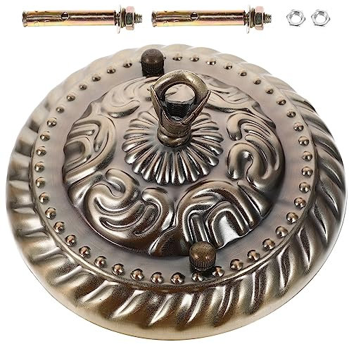 Homoyoyo Lampenbaldachin-Set Vintage-Kronleuchter-Deckenplatte Mit Haken Retro-Pendelleuchten-Baldachin-Set Mit Sämtlichem Montagematerial Für Pendelleuchte Oder Kronleuchter Aus