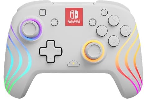 PDP Official Afterglow Wave Wireless Controller Nintendo Switch - White