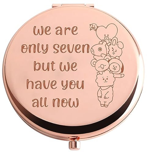 AKTAP K-Pop Charaktere Make-up-Spiegel BT21 Geschenk We Are Only Seven But We Have You All Now Armee Geschenk Konzert Zubehör (K-Pop-Figuren Make-up Spiegel)
