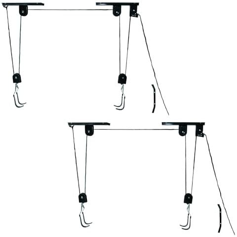 P4B | 2x Fahrradlift mit Flaschenzug - ECO mit 20 Kg Hebelast zur Deckenmontage | Fahrradaufhängung Decke | BIKE LIFT | Fahrradlifter
