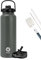 Fjbottle Trinkflasche Edelstahl mit Strohhalm 950ML/1200ML - 2xDeckeln BPA-Frei Wasserflasche Auslaufsicher- Sport Fahrrad Thermo Flasche Thermoskanne für Sprudel, Schule, Fitness