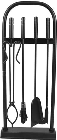 Imex El Zorro 12003-N - JUEGO CHIMENEA ARCO 4 PIEZAS (NEGRO)