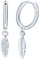 Yumilok Damen Creolen Ohrringe Feder Ohrstecker Feder Ohrhänger 925 Sterling Silber Ohrschmuck Hoop Huggie Piercing für Frauen Mädchen