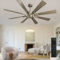 Depuley Modern Ceiling Fan with Remote Control, 5-Speed Noiseless Reversible Powerful DC Motor, Adjustable Ceiling Fan Without Light for Bedroom Dining Living Room,Timing, 8 Blades,72Inch,Grainy