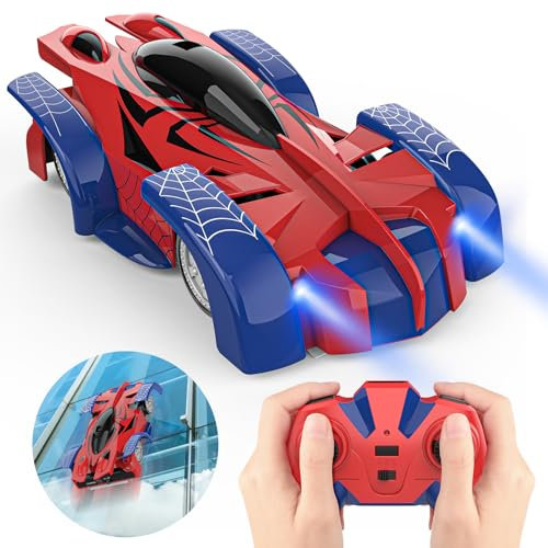 Voiture Telecommandée Jouet Enfant, Voiture d'escalade Murale RC Drift Car Radiocommandée Course 2.4GHz Rotation à 360 Degrés, Jeu Extérieur Intérieur Cadeau Garçons Filles 3 4 5 6 7 8 9 Ans