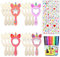 ShnminEU 16 Stück Einhorn Spiegel Holz Basteln Kindergeburtstag Holzspiegel Zum Bemalen Kinder DIY Handwerk Kinderspiegel Prinzessin Mini Handspiegel mit Griff für Mädchen Bastelset