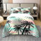 Loussiesd Palm Baum 100% Baumwolle Bettwäsche Set 135x200cm Palm Leaf Bettbezug Set Baumwolle Botanical Nature Theme Bettbezug Set Hawaiian Tropisch Island Bettbezug Set Colorful Bettwäsche-Set