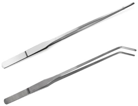 AORHOFJ 2 pièces, outil de coupe pour plantes d'aquarium, 27cm en acier inoxydable, outil de soin de l'aquarium, kit de démarrage, nettoyage des plantes d'aquarium et du gravier