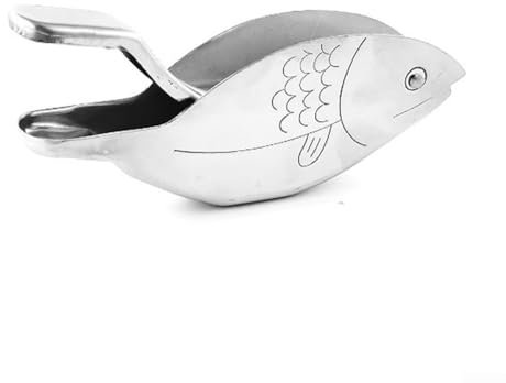 Zitronenpresse mit Fisch-Design, Edelstahl, manuelle Presse, geeignet für verschiedene Früchte