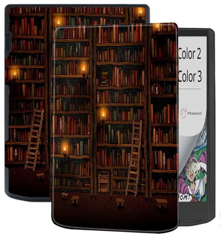 pocketbook Étui pour 19,8 cm couleur encreur Vivlio 4 eReader étui en cuir avec veille/réveil automatique