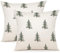 YCOLL Kissenbezug 40x40 2er Set Kissenbezug Weihnachten Kissenbezüge Dekokissen Leinen Kissenhüllen für Deko Weihnachten Sofa Schlafzimmer Couch 40x40 cm
