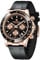 Pagani Design Daytona Hommage Herren Quarzuhr, Chronographen-Armbanduhr für Herren, VK63 Uhrwerk, Edelstahlband, PD1644 (Schwarzes Gold, Gummi)