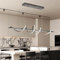 Likflyer Pendelleuchte Esstisch, Küchenlampe Hängend Dimmbar mit Fernbedienung, Modern Design Wohnzimmerlampe 120CM Lang, (Galvanisiertes Schwarz)