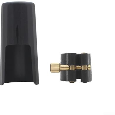 Saxophon-Mundstück Blattschraube mit Kappen-Set, geeignet für Alt-, Tenor- und Sopransaxophone (Alt)