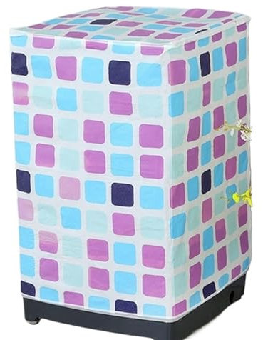 Waschmaschinenabdeckung Wasserdichte Waschmaschinen-Trockner-Abdeckung, Sonnenschutz, Reisepasshülle, beschichtete silberne Schutzhülle, mit Reißverschluss, Rolle, staubdicht für Die Meisten Waschmasc