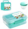 Aken Bento Box 1.65 L /56 oz School Lunch Box With Compartments & Snack Pot | BPA-Free | with Handle,For Work Picnic Travel with 5-oz Yogurt Cup