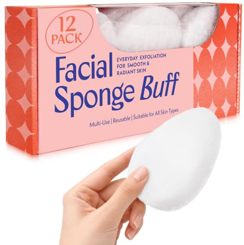Berkland Regular Facial Sponge for Face - Daily Cleansing Face Removing Makeup, Dirt, and Dead Skin