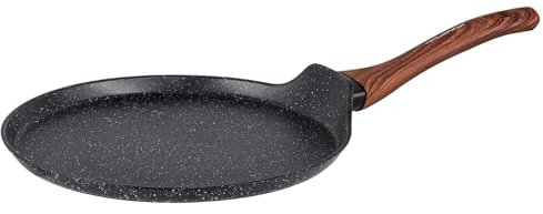 FLORINA MASTER BLACK Poêle à crêpes en aluminium de 26 cm | Revêtement antiadhésif | Pour tous types de plaques de cuisson, y compris induction | Poignée ergonomique soft-touch