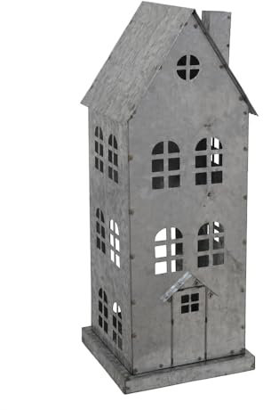 Laterne ZINKHAUS grau aus Metall H38cm Lichthaus Dekohaus - Gross