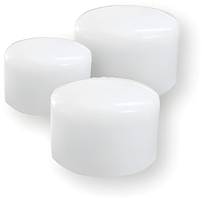 Bricoloco Pack 6 uds. Cabezales de nailon para martillos y mazas de 28, 35 o 45 mm. – Boca PP nailon para golpeo antirebote (45 mm)