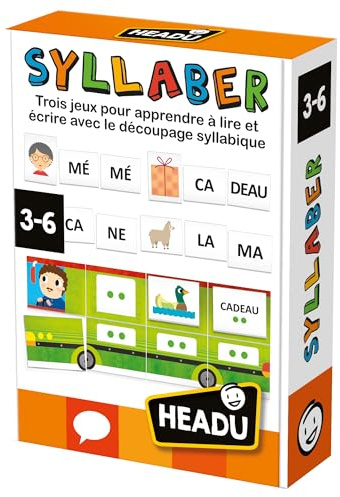 Headu - Kursplan - Läs och skriva med kursplanen | Pedagogiskt spel 3, 4 5 6 år, spel för att lära sig läsa och skriva, barngåva, flickgåva, pojkegåva, tillverkad i Italien
