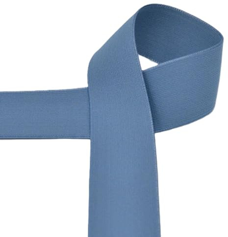 Gummiband 40 mm breit | farbig | 1m und 2m Längen | keine Meterware (502 denim, 1 Meter)
