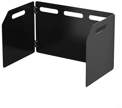Pare-vent pour réchaud de camping, protection contre le vent pour réchaud à gaz, cheminée extérieure, pare-brise portable pour cuisinières de camping (trois pliages)