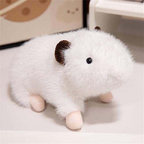 AQCQDQ Meerschweinchen Kuscheltier, Plüschtier Hamster Kuscheltiere, Meerschweinchen Stofftier für Jungen Mädchen Partybedarf Kinder Geburtstagsgeschenk (15 cm,Weiß)