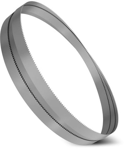 Lot de 3 lames de scie à ruban, M42 HSS bi-métal, avoyées et affûtées, pour métal, acier, aluminium, précises et durables, 6 dents par pouce, 1702 x 13 x 0,60 mm