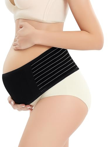 BOULESENM Ceinture Grossesse Femme Enceinte,Bandes de soutien pelvien,Ceinture de Grossesse,Ceinture Femme Enceinte,Respirant Confortable Ajustable pour Soulager La Douleur Dorsale/Pelvienne