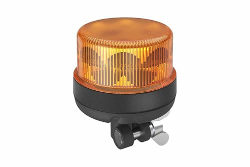 HELLA 2XD 066 147-011 LED-Blitz-Kennleuchte - K-LED Nano 50-12/24V | gelb (amber) - Rohrstutzen - Stecker: Flachsteckhülse - Menge: 1