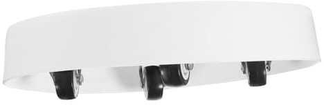 VOSAREA Base Portavasi Bianca con Ruote Girevoli Resistente in PP e Ferro Supporto per Piante da Interno ed Esterno Vassoio Mobile per Fioriere con capacità di Carico Elevata